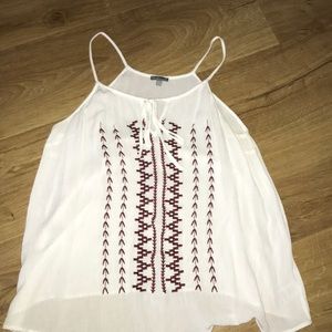 White flowy tank top